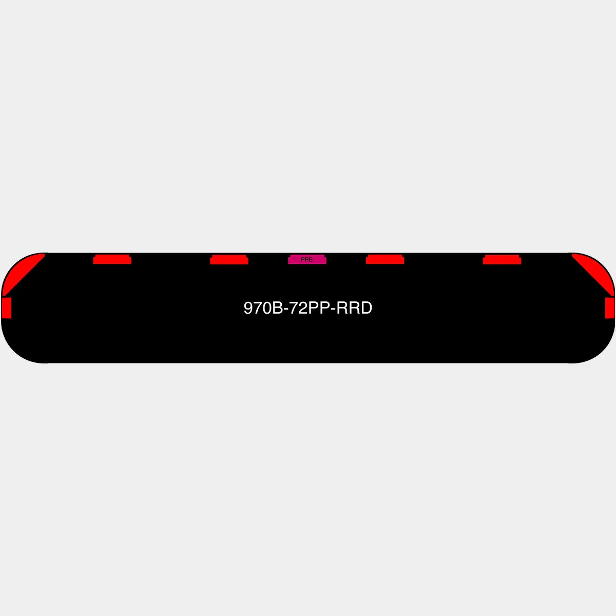 72" Black Widow Series NFPA LED Light Bar w/ Preemption