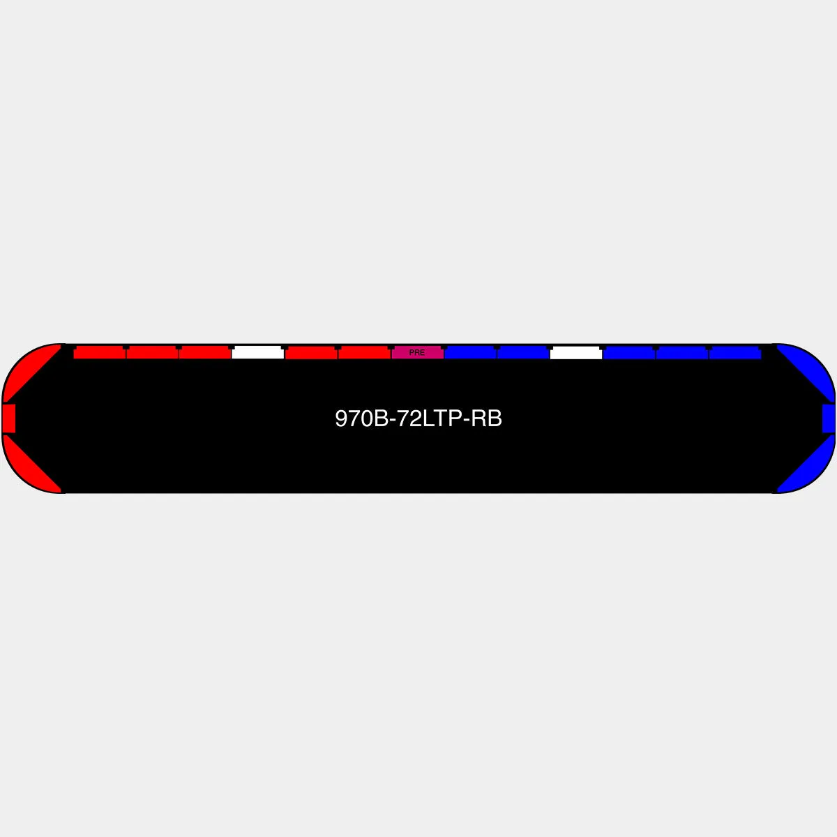 72" Black Widow Series NFPA LED Light Bar w/ Preemption