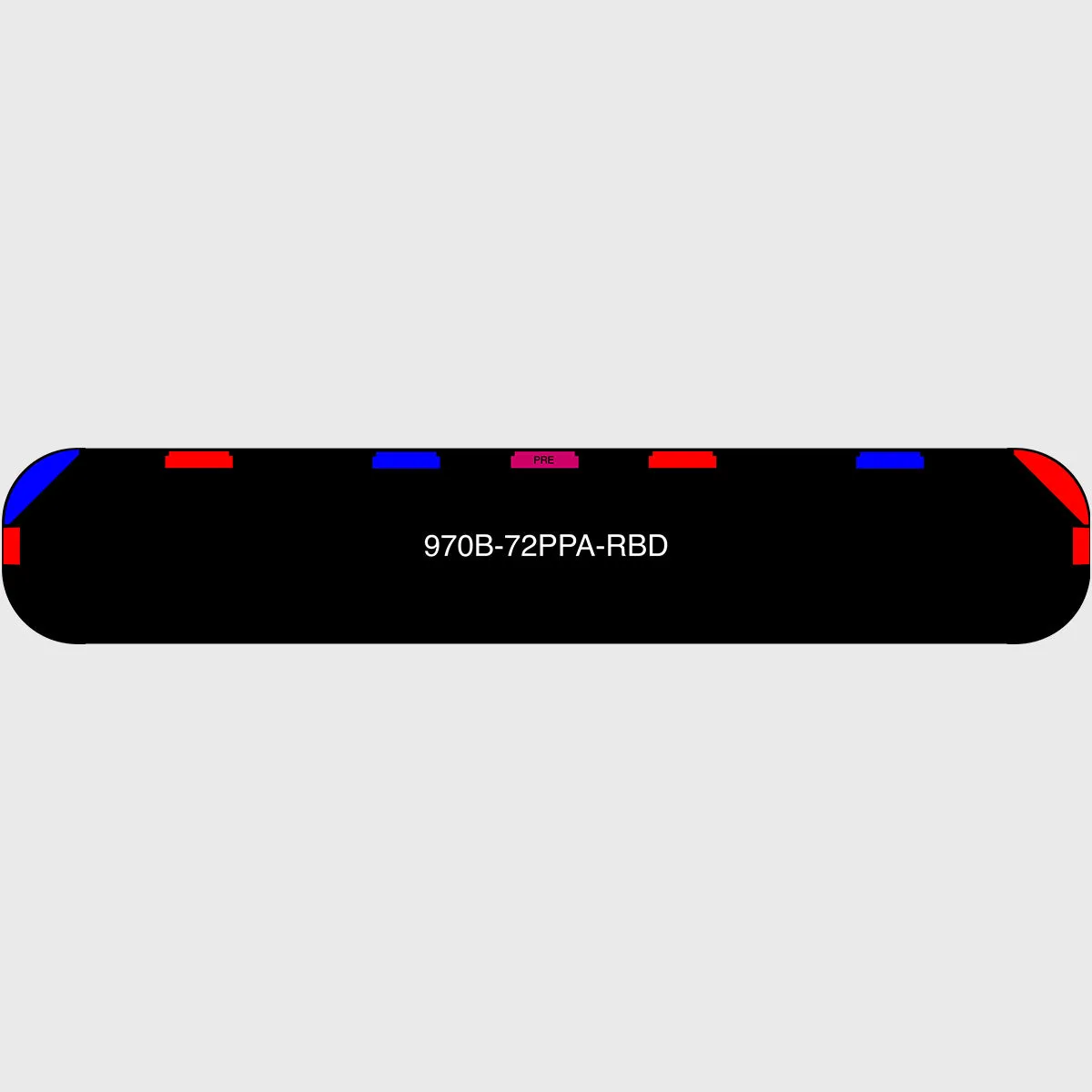72" Black Widow Series NFPA LED Light Bar w/ Preemption