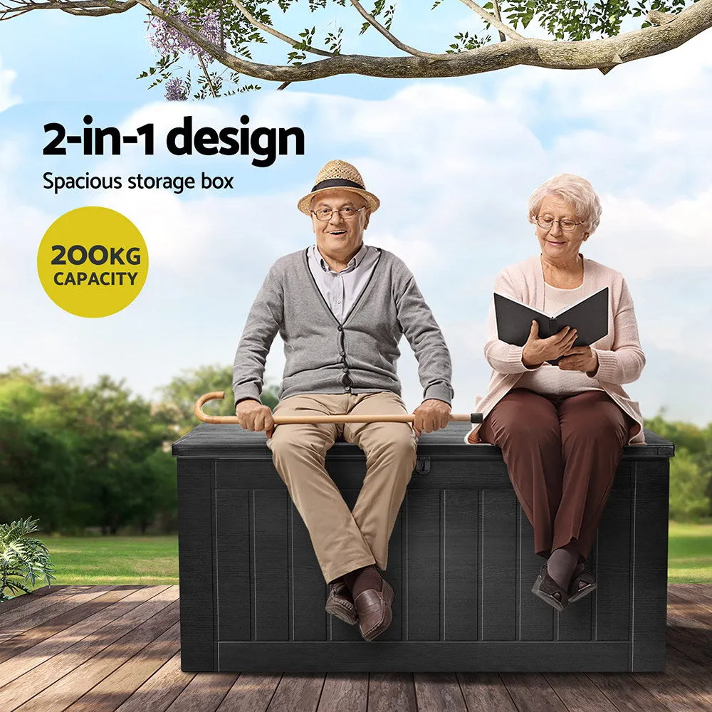 830L UV Weather-Resistant Outdoor Storage Bench - Gardeon
