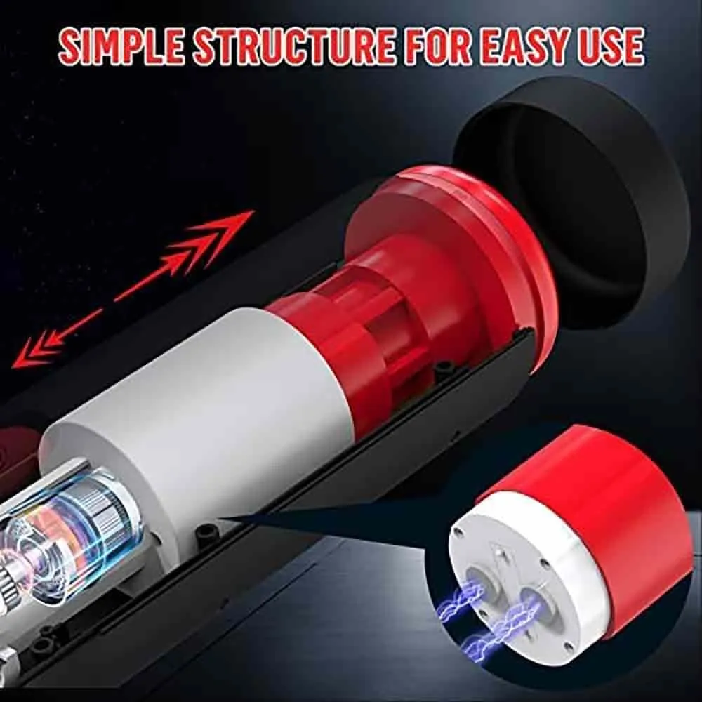 Aalam - 4 in 1 Automatic Male Stroker Machine with 6 Thrusting & 3 Suction 10 Vibration