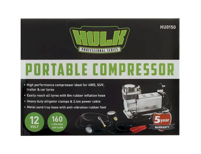 AIR COMPRESSOR KIT 150PSI 12v 160L / MINUTE WITH CARRY BAG