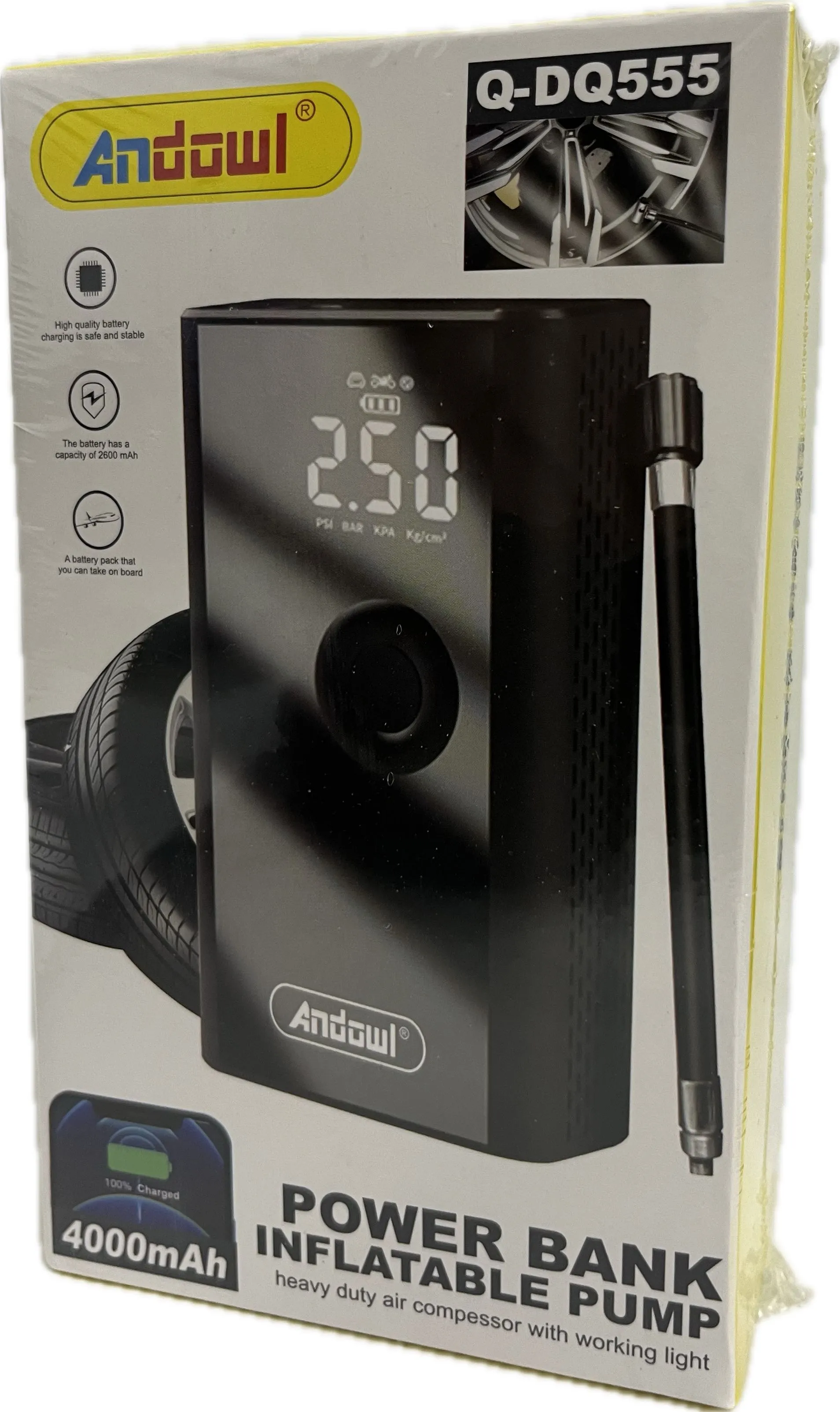 Andowl Powerbank Inflatable Pump 4000mAh QDQ555