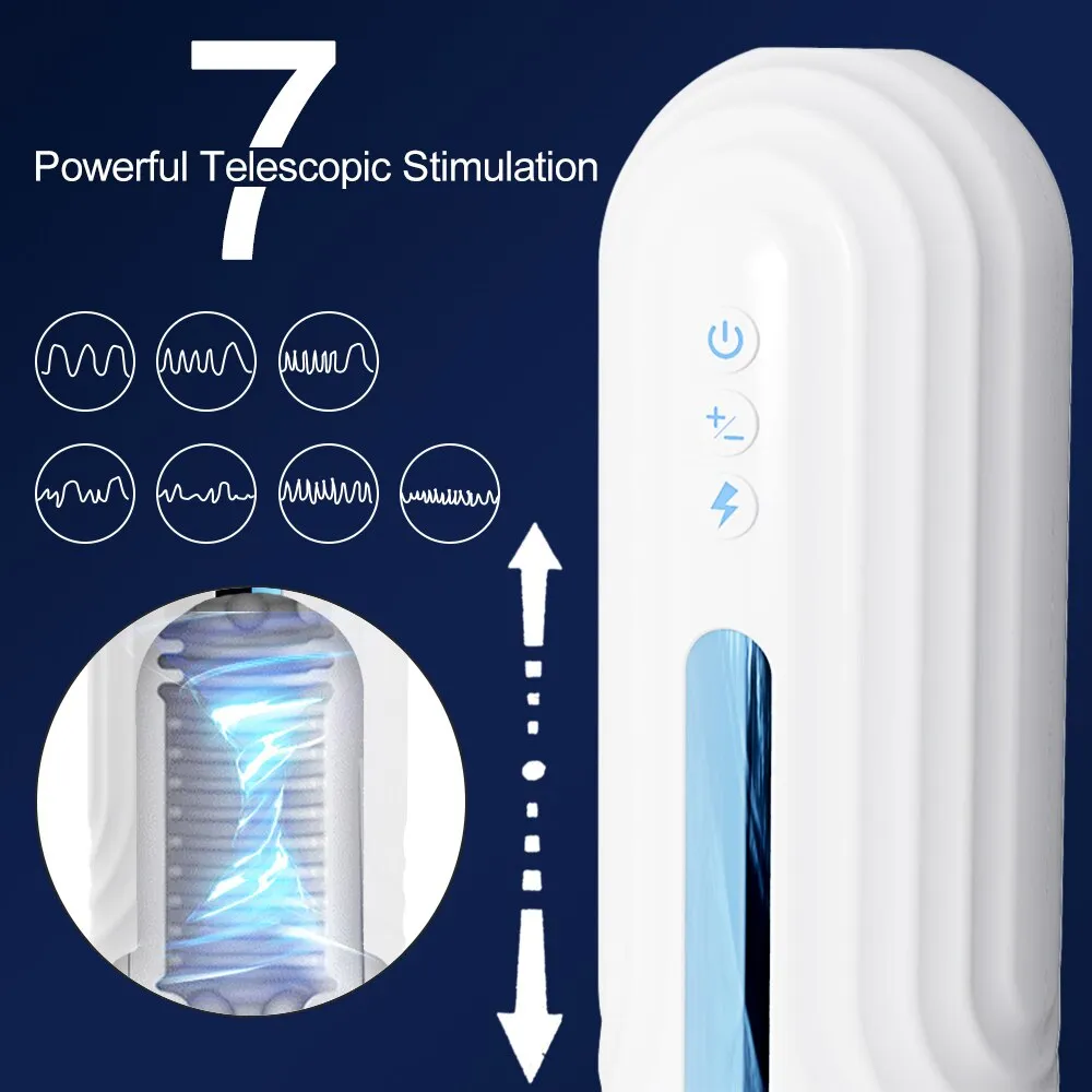 Advanced Automatic Telescopic Male Masturbation Device - Masturbation Cup with Realistic Vaginal Stimulation for Ultimate Pleasure