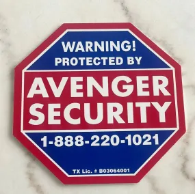 Avenger Security Sign