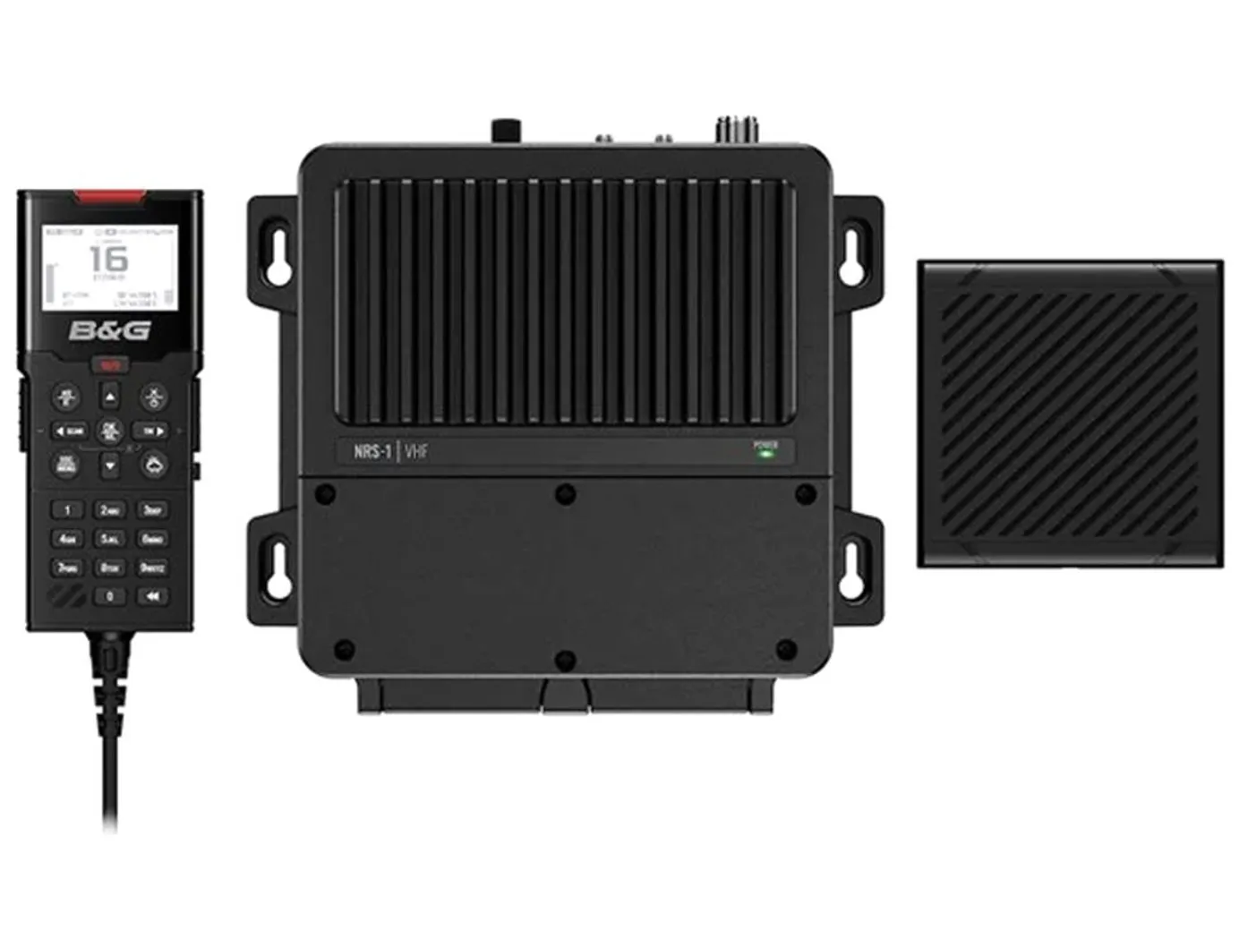 B&G VHF V100 System, Transceiver Box, Speaker, Handset, Wi-Fi Antenna