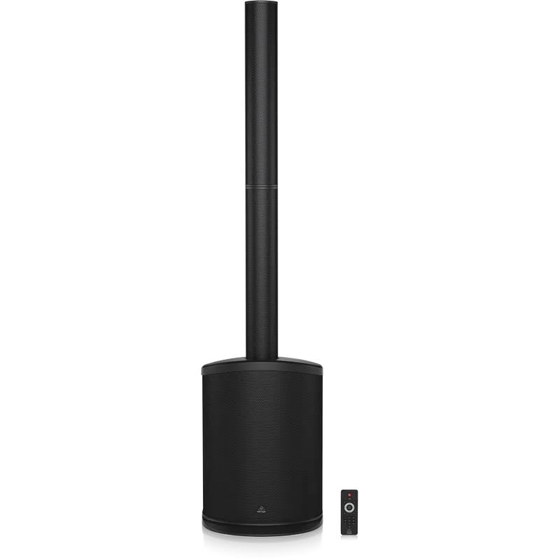 Behringer C200 200 Watt Powered Column Loudspeaker with an 8" Subwoofer, 4 High Frequency Drivers, Bluetooth Audio Streaming, LED Lighting and Remote Control