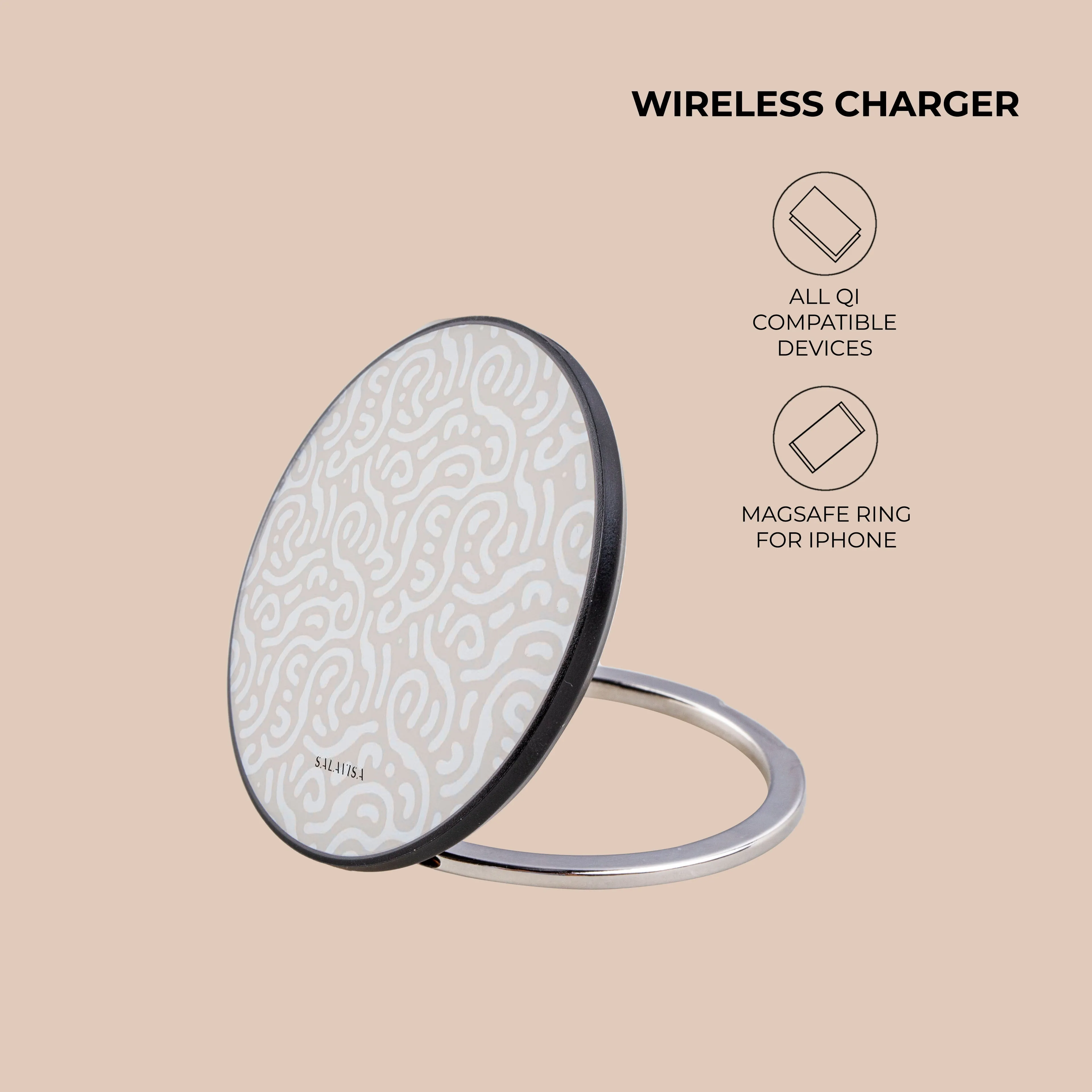 Beige Curl Wireless Charger