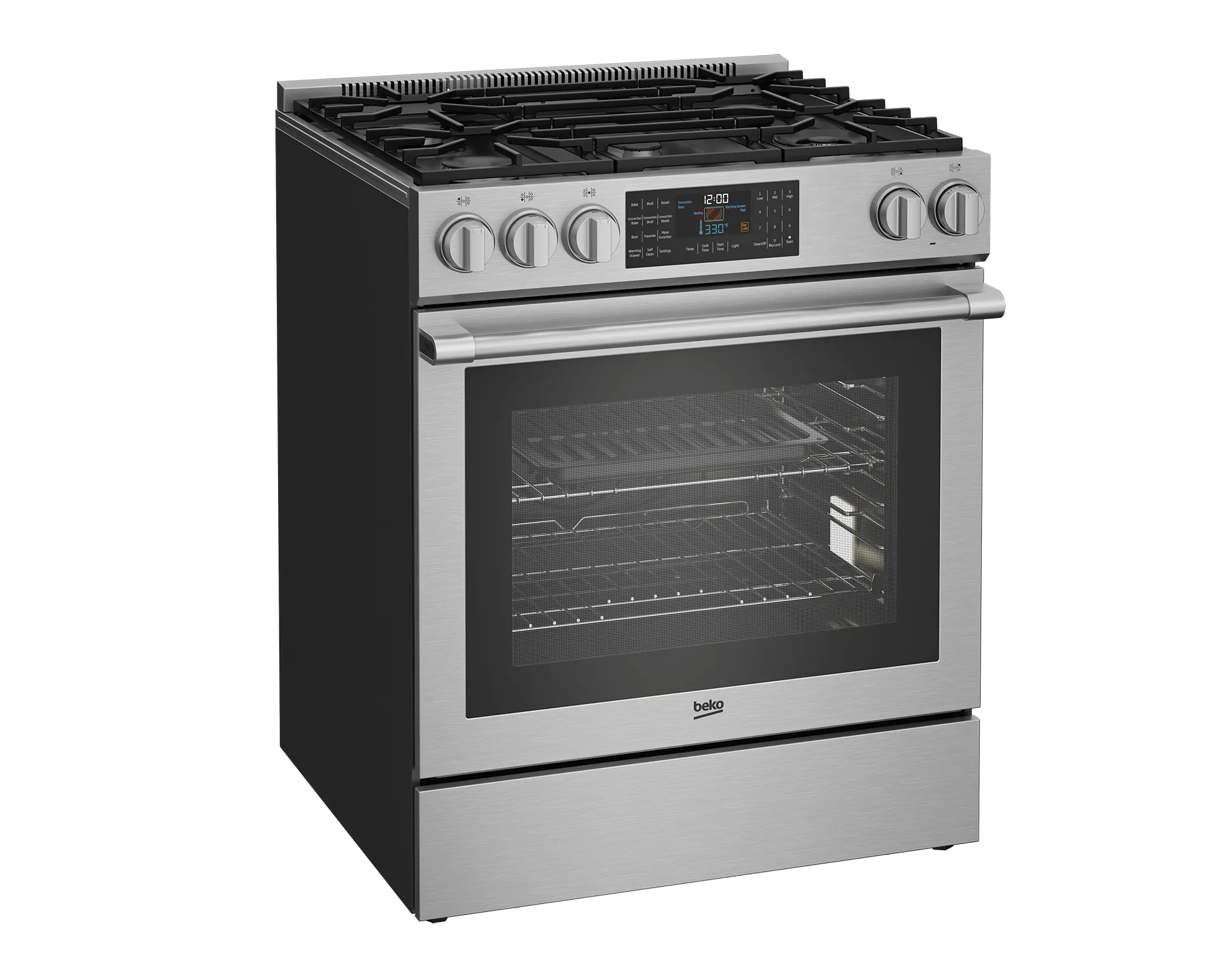 Beko SLGR30532SS 30"" Slide-In Range