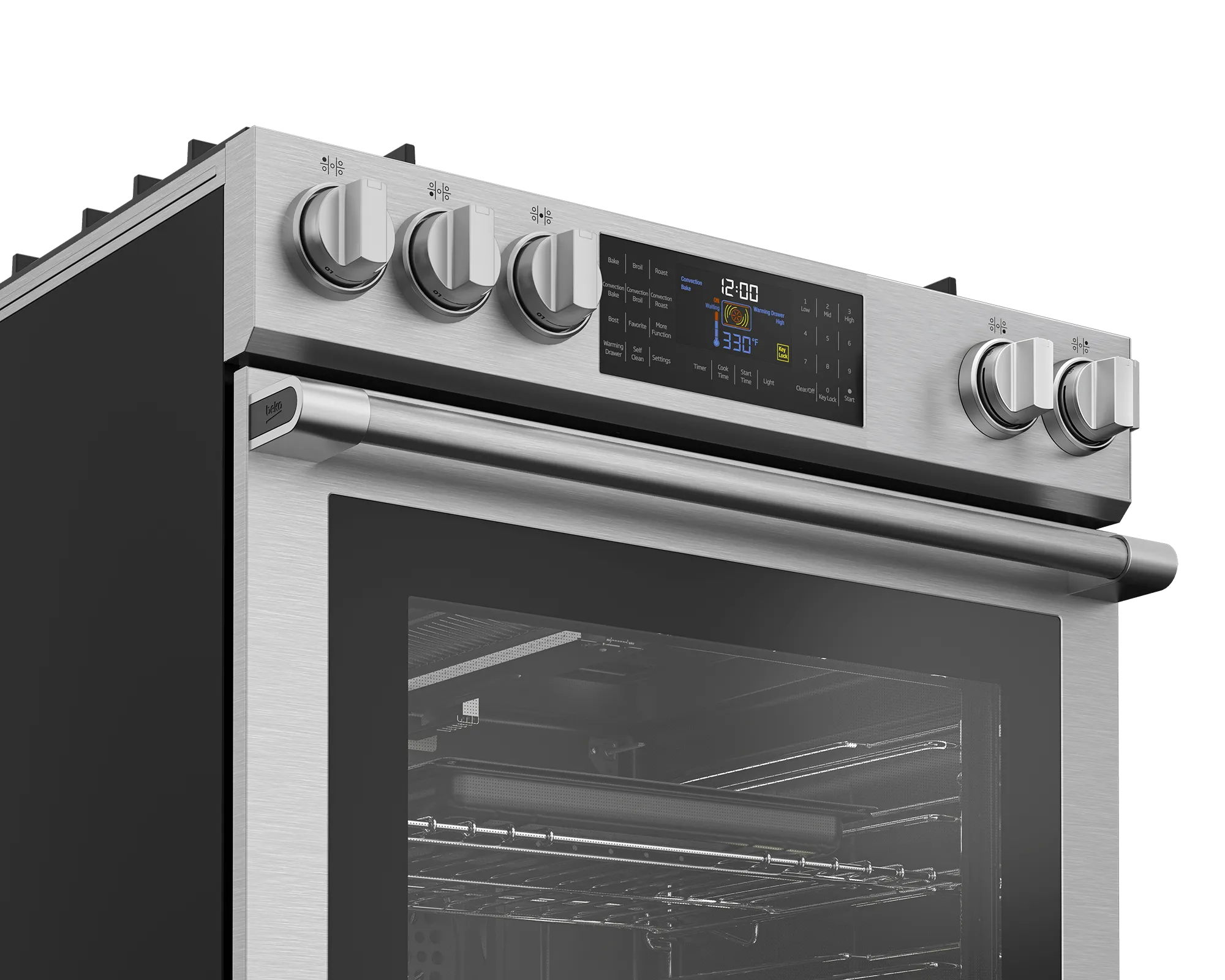 Beko SLGR30532SS 30"" Slide-In Range