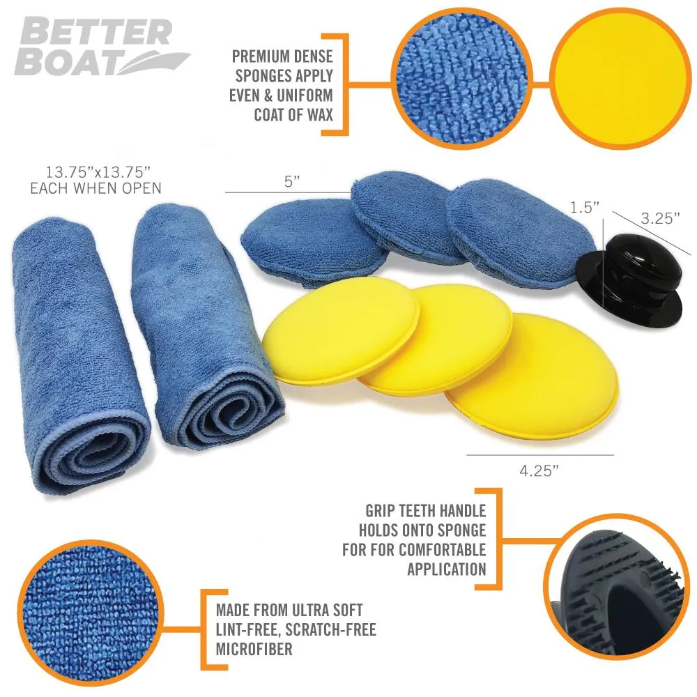 Better Boat Microfiber Wax Applicator Set