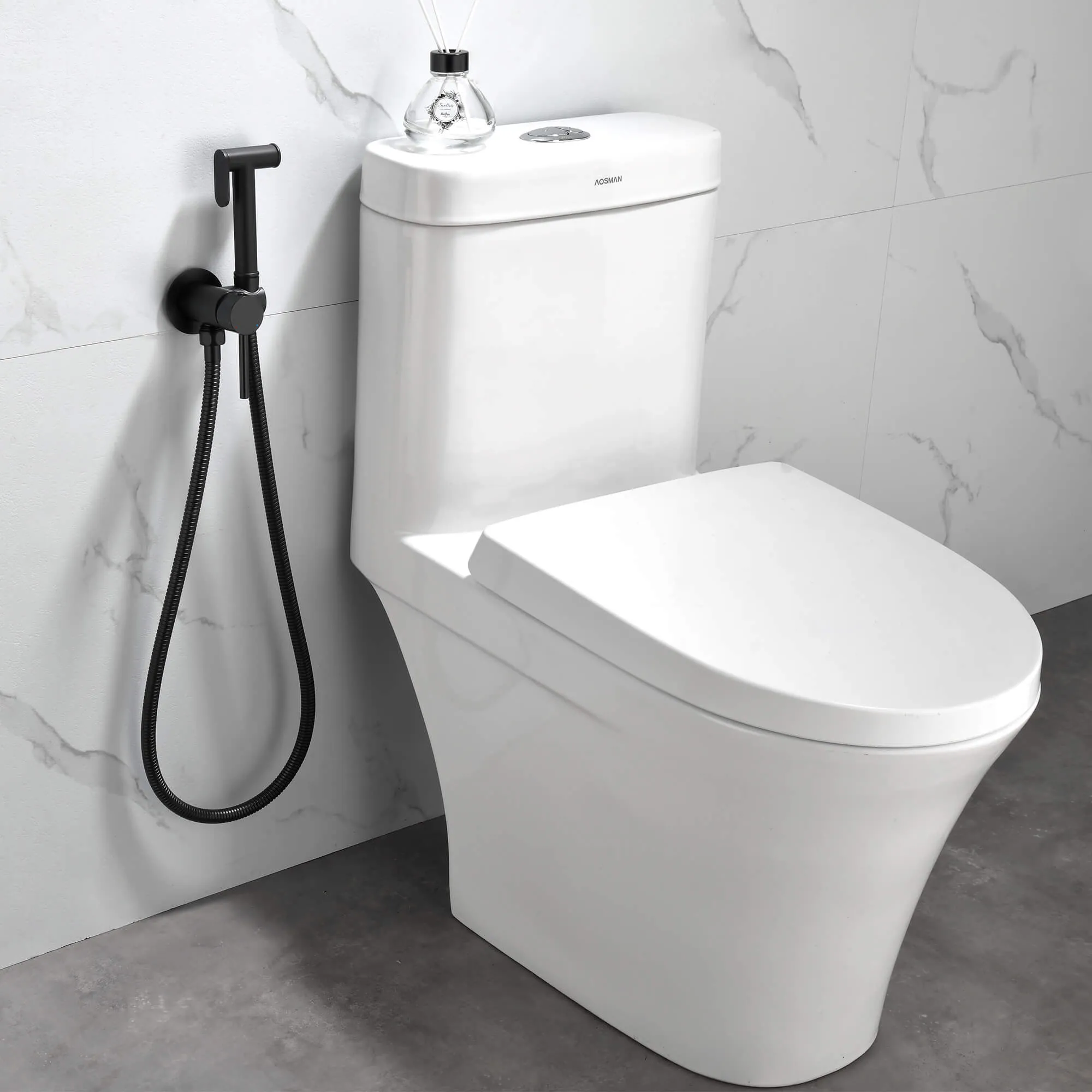 Bidet Sprayer with Cold and Hot Water Brass Portable Cloth Diaper Washer Shower Sprayer Set JK0189