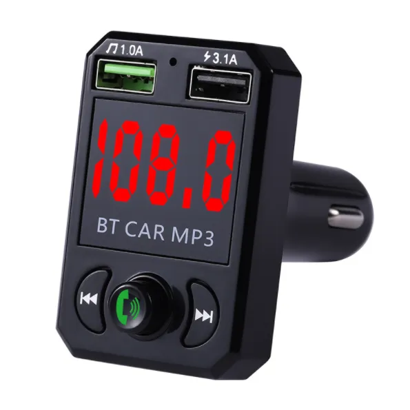 Bluetooth FM Transmitter Stereo MP3 Wireless Car Kit USB Charger 2