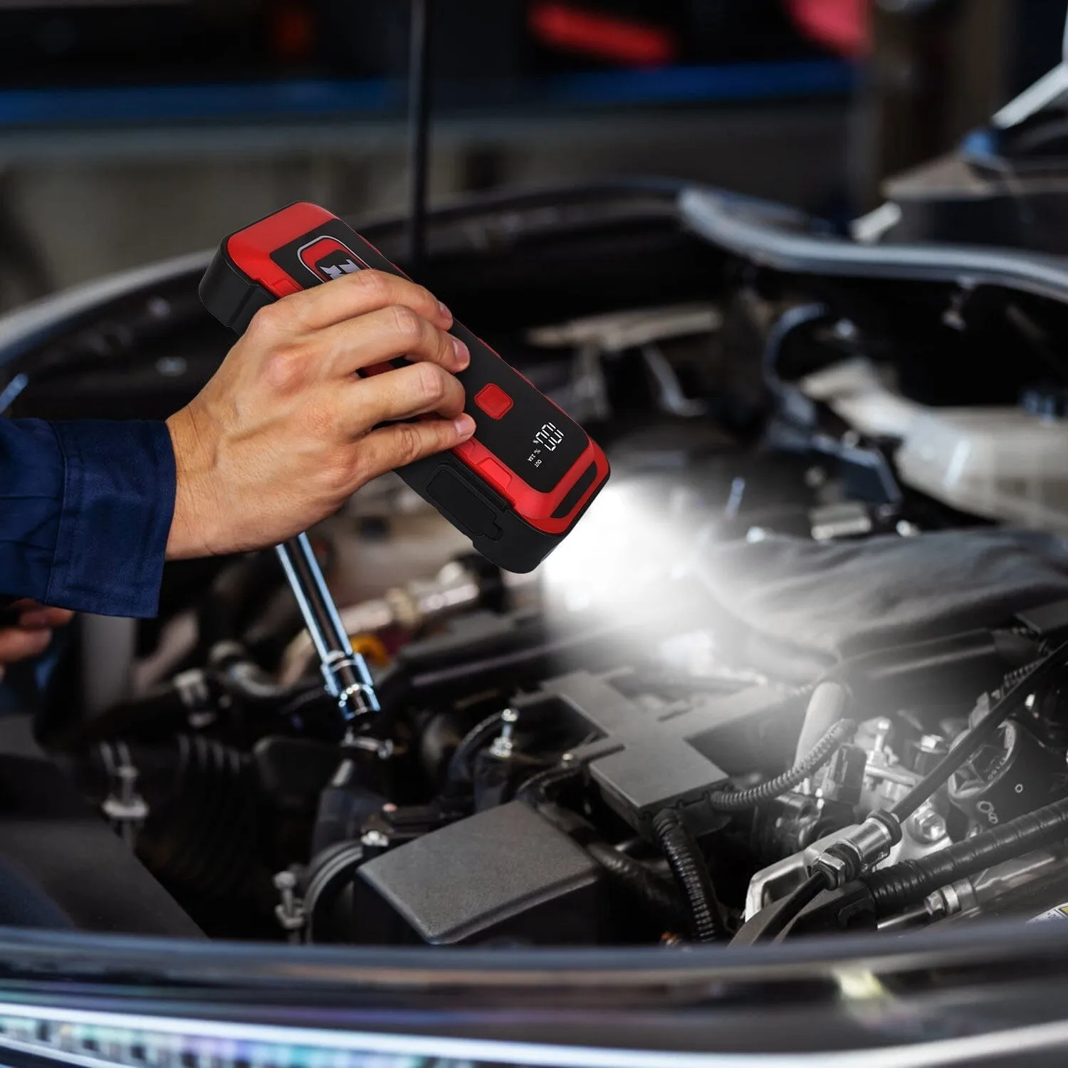 Car Jump Starter Booster 2500A Peak 25800mAh Battery Charger Power Bank