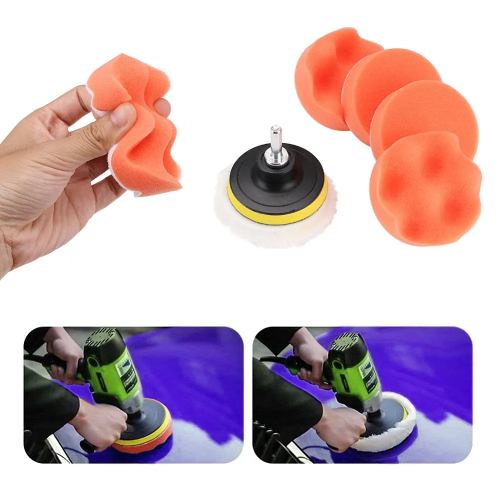 Car Polishing Pad 3/4/5/6/7 inch Sponge Buffing Waxing Pack of 8