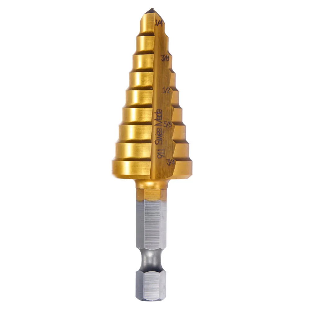 Champion 1/4" - 3/4" Hex Shank Multi-Step Drill - MSD-HEX-3