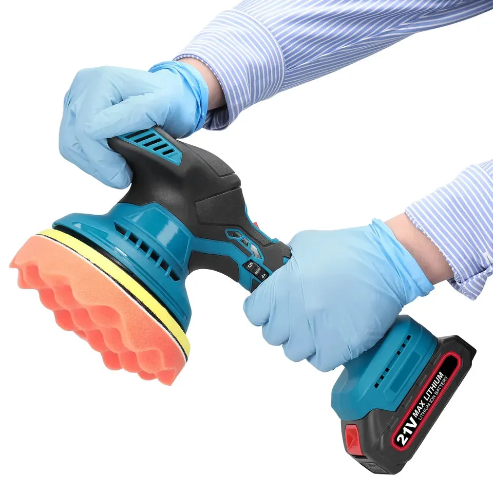 Cordless Electric Car Polisher 6 Speeds Multifunctional Home Cleaning Metal Waxing Wood Sanding Machine