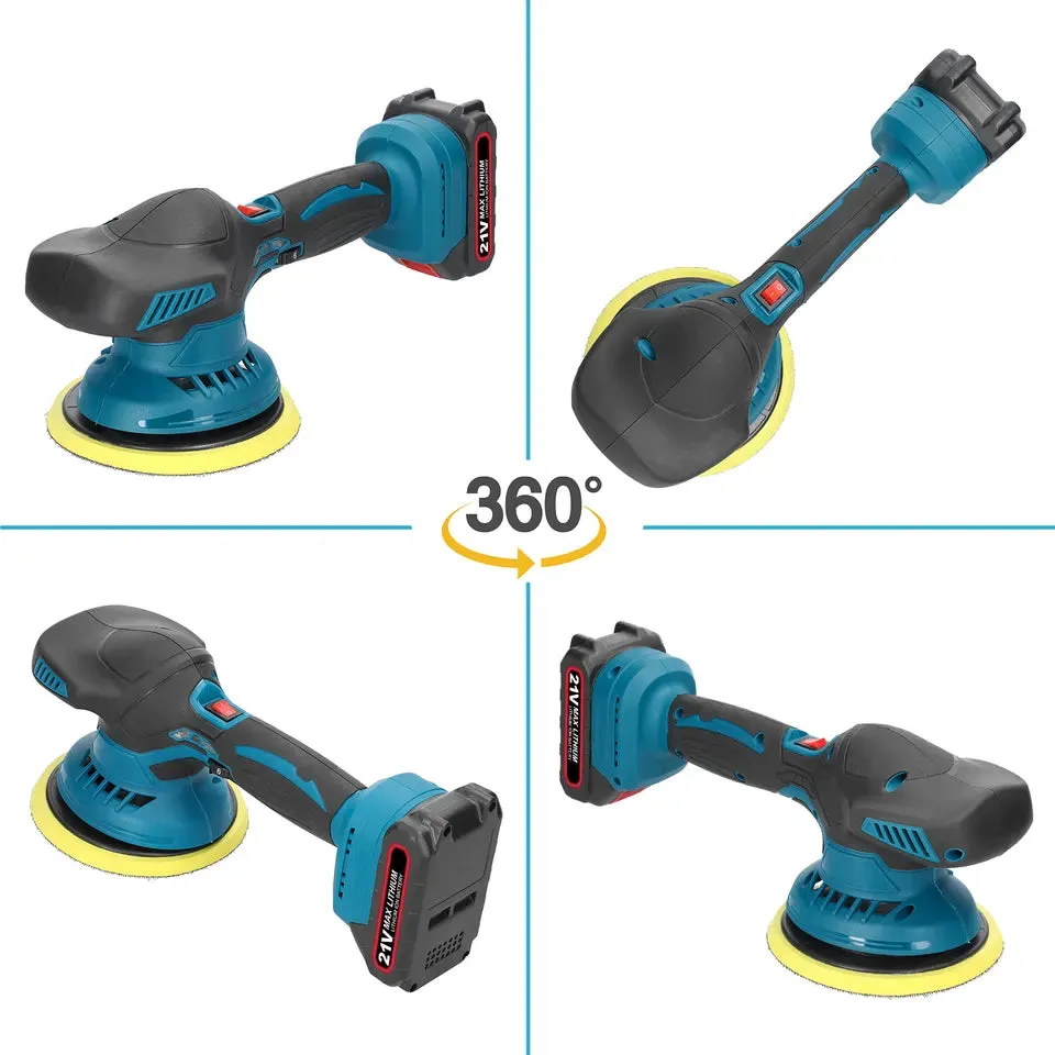 Cordless Electric Car Polisher 6 Speeds Multifunctional Home Cleaning Metal Waxing Wood Sanding Machine