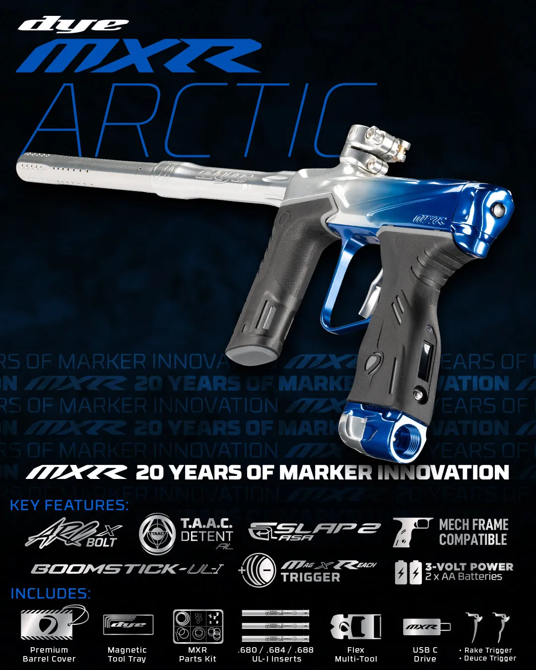 DYE MXR ARCTIC - CLEAR/BLUE FADE POLISH - PREORDER