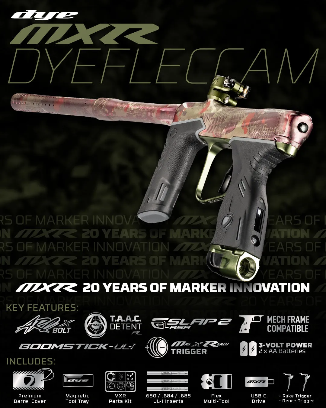 DYE MXR PGA DYEFLECTARN - CAMO DUST - PREORDER