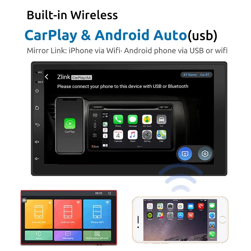 ESSGOO 2 Din Android Car Radio Carplay 7 9 10 Inch Car Multimedia Video Player Stereo Radio GPS For Tesla Style Nissan Hyundai