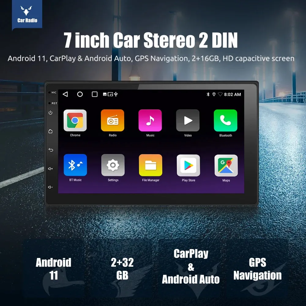 ESSGOO 2 Din Android Car Radio Carplay 7 9 10 Inch Car Multimedia Video Player Stereo Radio GPS For Tesla Style Nissan Hyundai