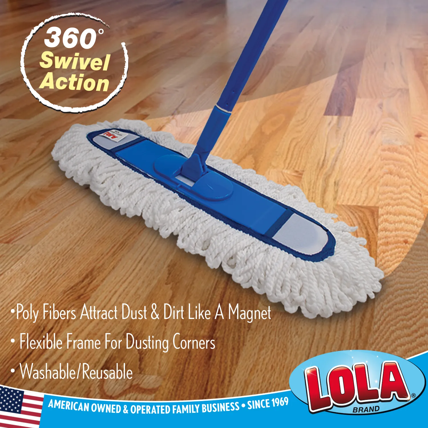 Flexible Dust Mop w/ Extender Handle