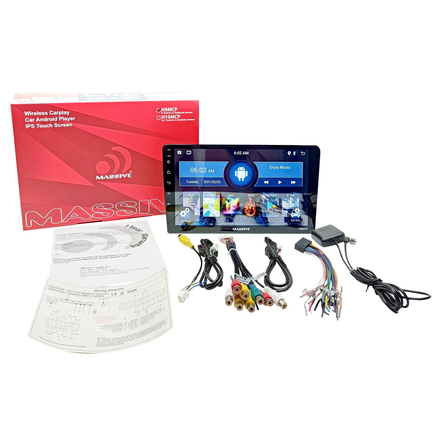 H9MCP - 9" VIDEO HEAD UNIT | CarPlay, Android, Apple Mobile, Bluetooth, Radio, Camera