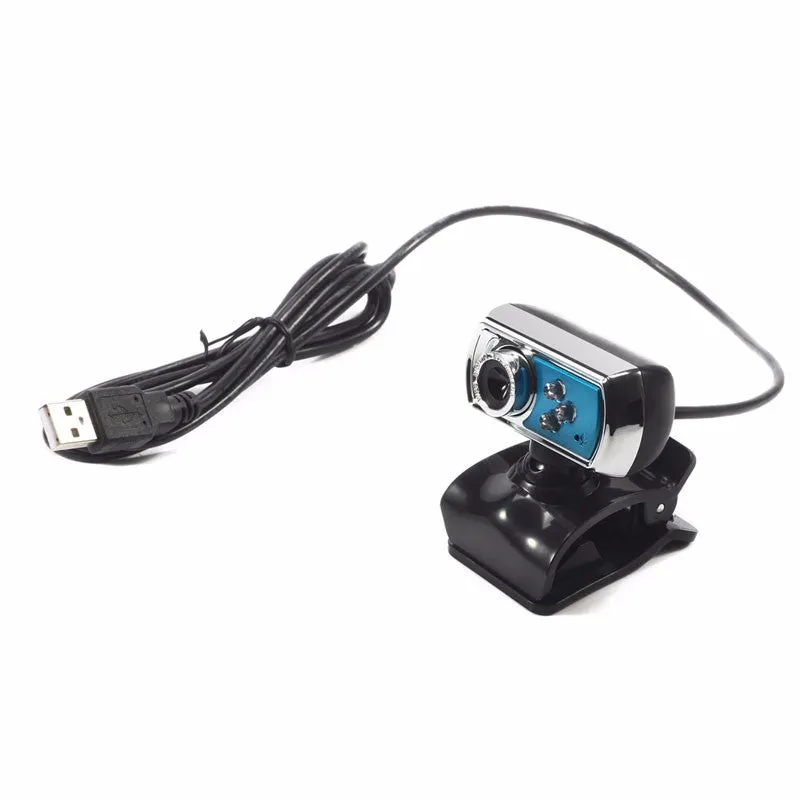 High Quality HD High-definition 12.0 MP 3 LED USB Webcam Camera With Mic & Night Vision for PC Computer Peripherals Blue Color