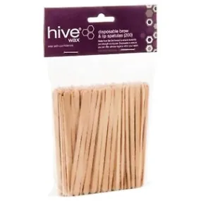 Hive Disposable Brow & Lip Wooden Waxing Spatulas (200)