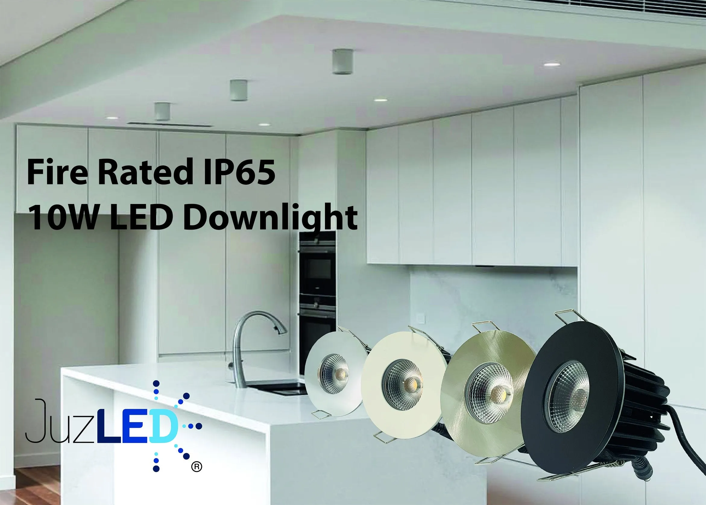 JustLED - IP65 10W Integrated LED Fire Rated Downlight