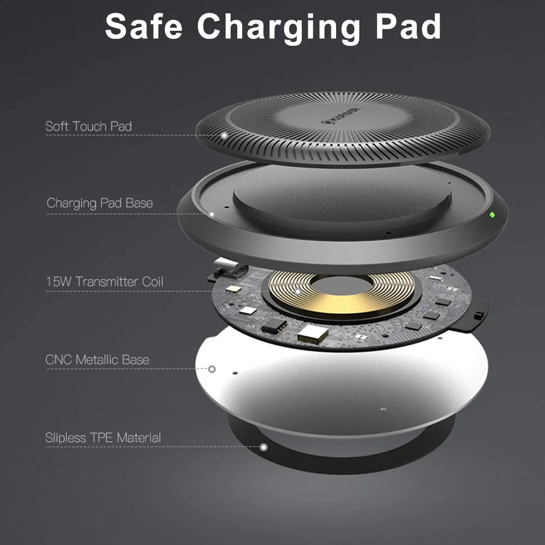 KAPAVER DIX Series Type C Fast Wireless Charger Pad