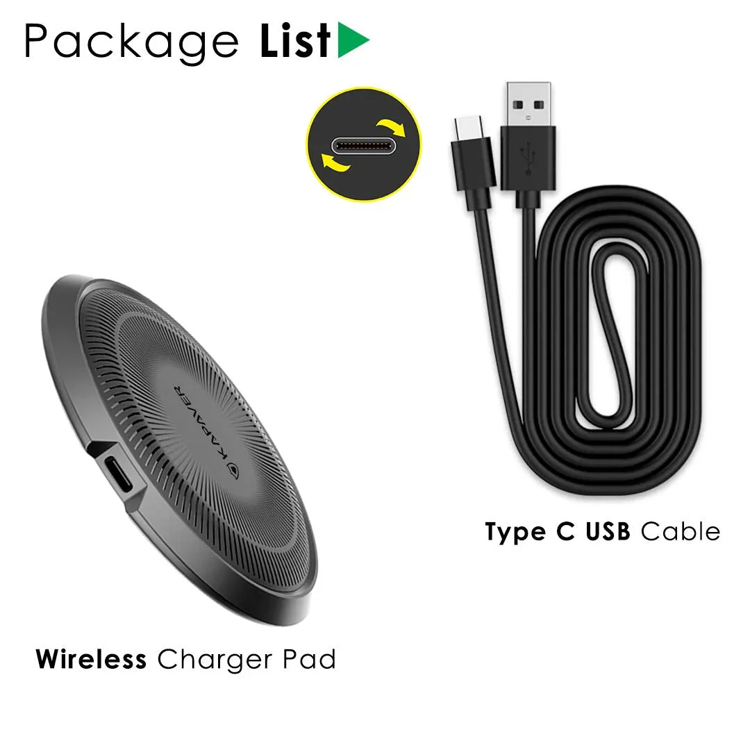 KAPAVER DIX Series Type C Fast Wireless Charger Pad