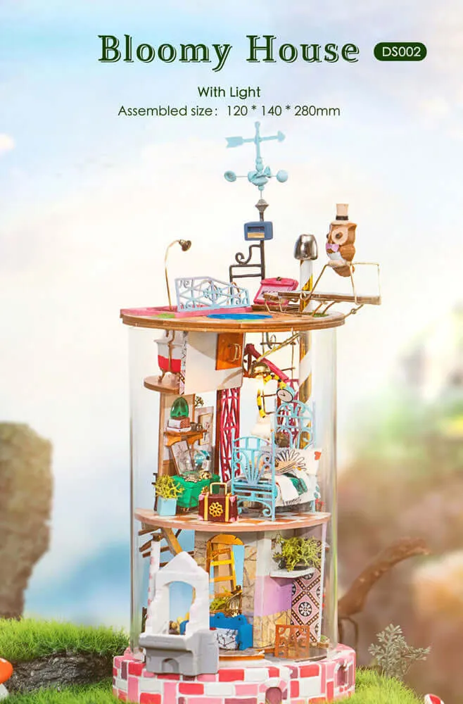 Kidstoylover - Robotime Rolife Bloomy House DIY Kit