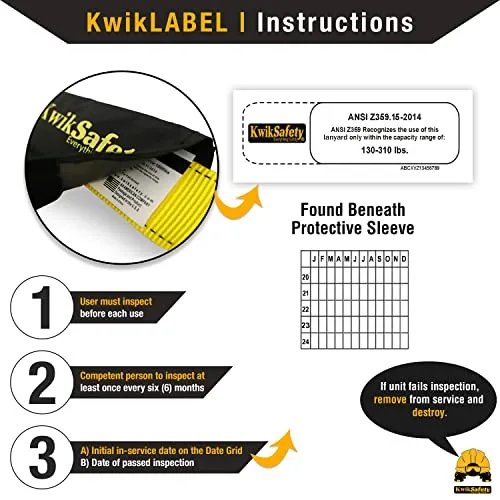 KwikSafety (Charlotte, NC) TORNADO 1D Fall Protection Full Body Safety Harness | OSHA ANSI Industrial Roofing Tool Personal Protection Equipment | Construction Carpenter Scaffolding Contractor
