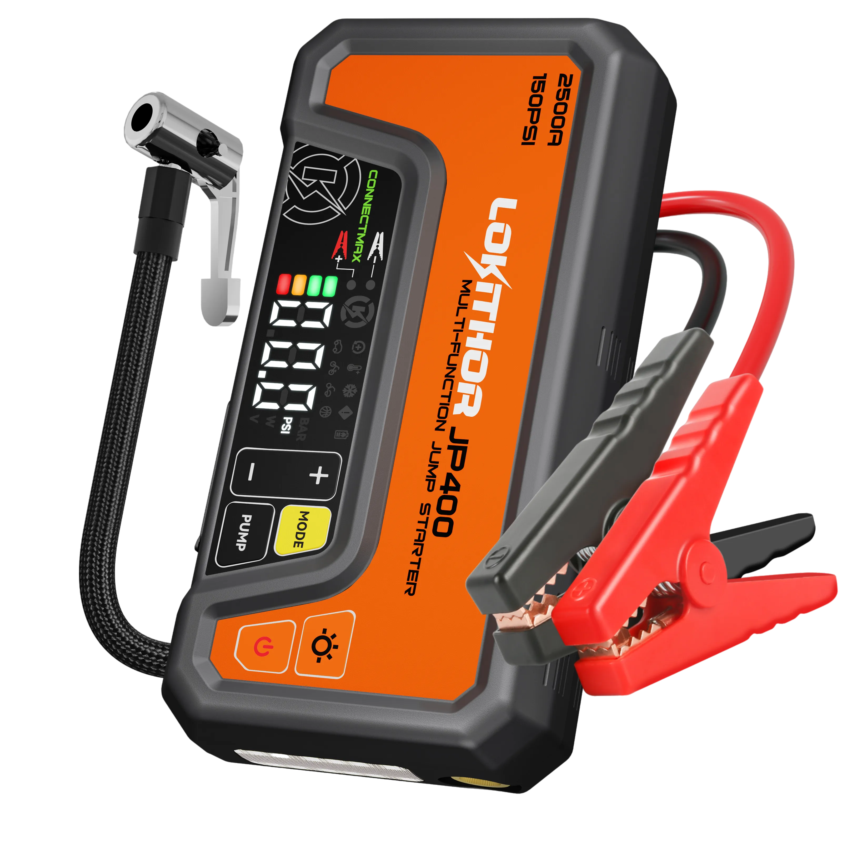 LOKITHOR JP400 Jump Starter with Digital Pressure Gauge 2500 amps