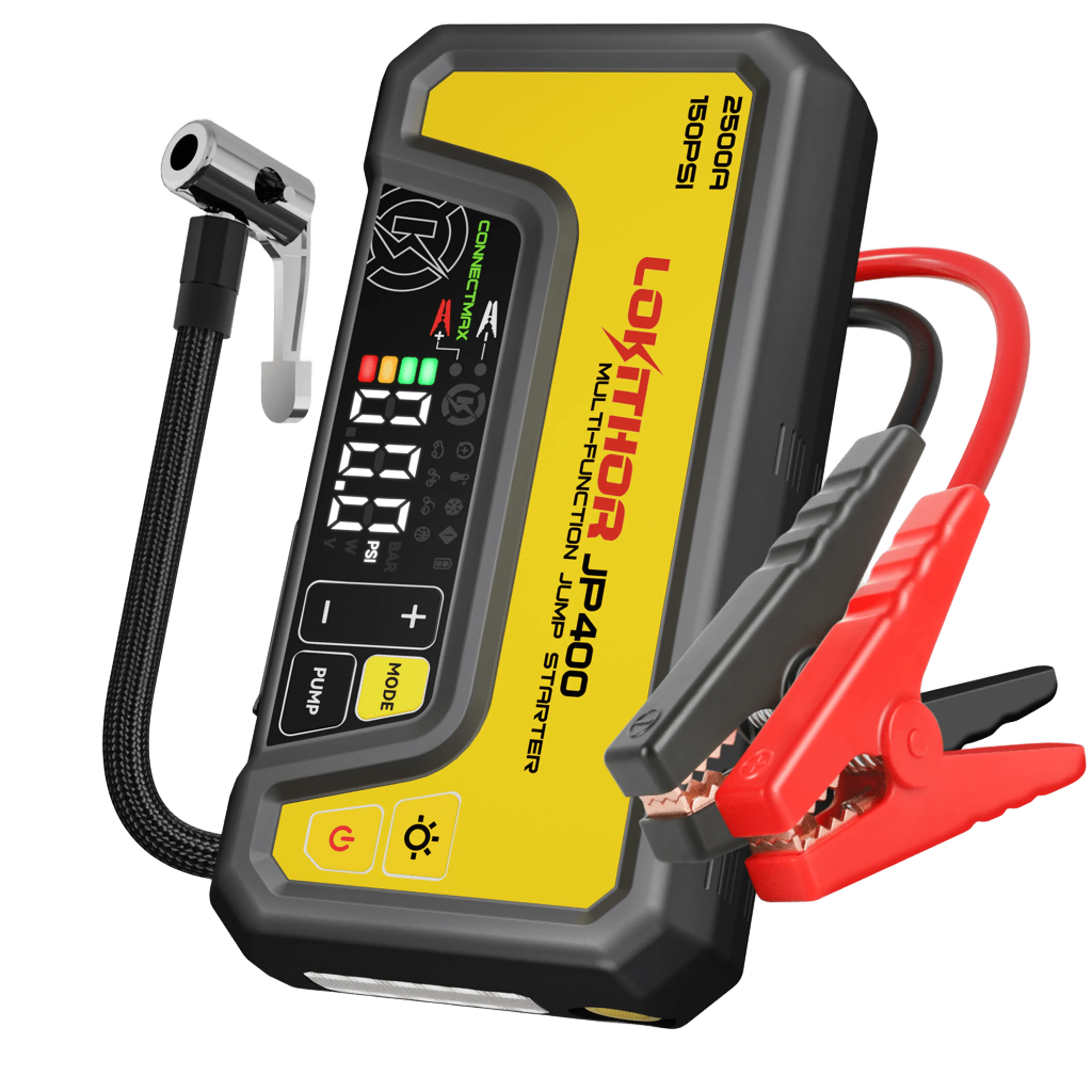LOKITHOR JP400 Jump Starter with Digital Pressure Gauge 2500 amps