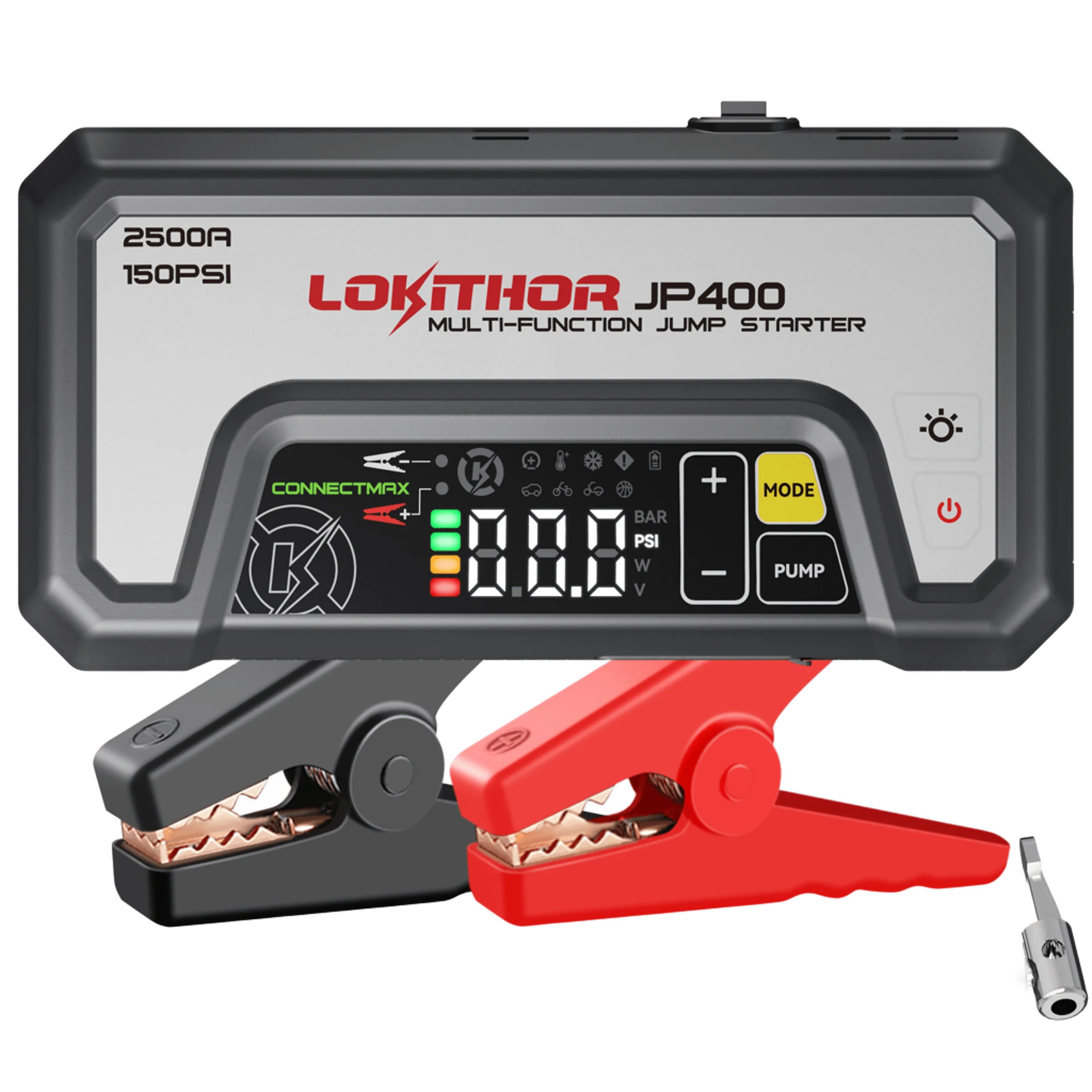 LOKITHOR JP400 Jump Starter with Digital Pressure Gauge 2500 amps