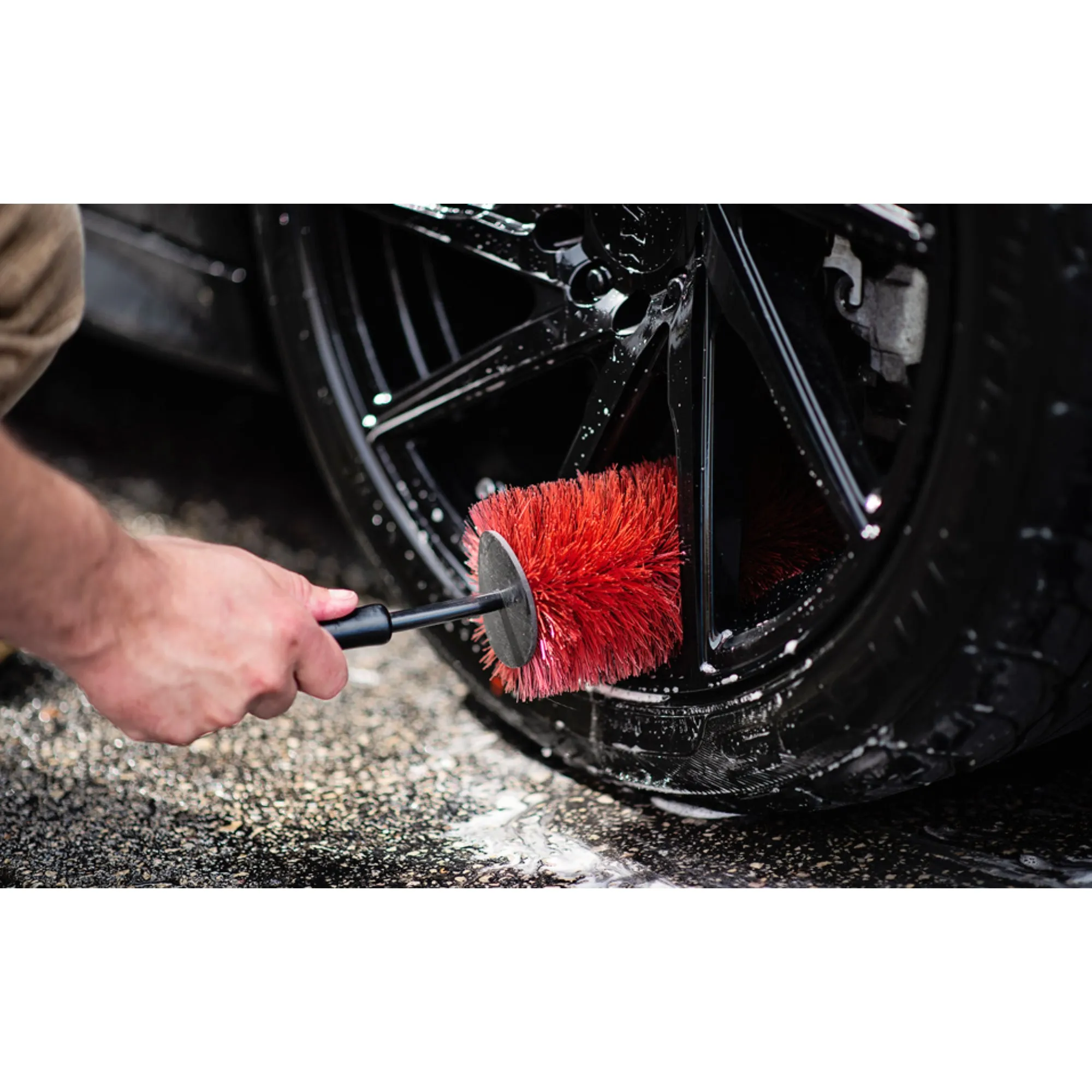 Maxshine PP Handle Car Wheel and Rim Brush, Home/Office Clean Brush, 45cm Length