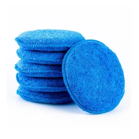 Microfiber Sponge Applicator, Soft Foam Waxing Pad, 6 In, 6 Pc