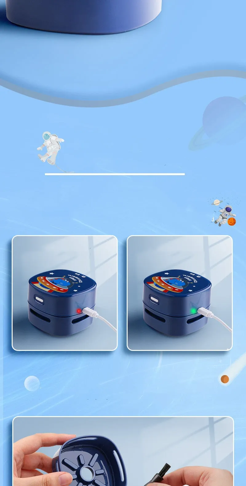 Mini Desktop  pencil and eraser shavings Electric Vacuum Cleaner