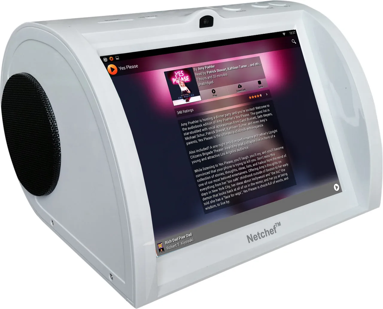 Model: NC820-White - Kitchen Entertainment Radio w/ Music, Video   Recipes