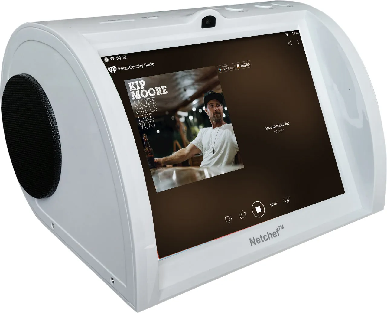 Model: NC820-White - Kitchen Entertainment Radio w/ Music, Video   Recipes