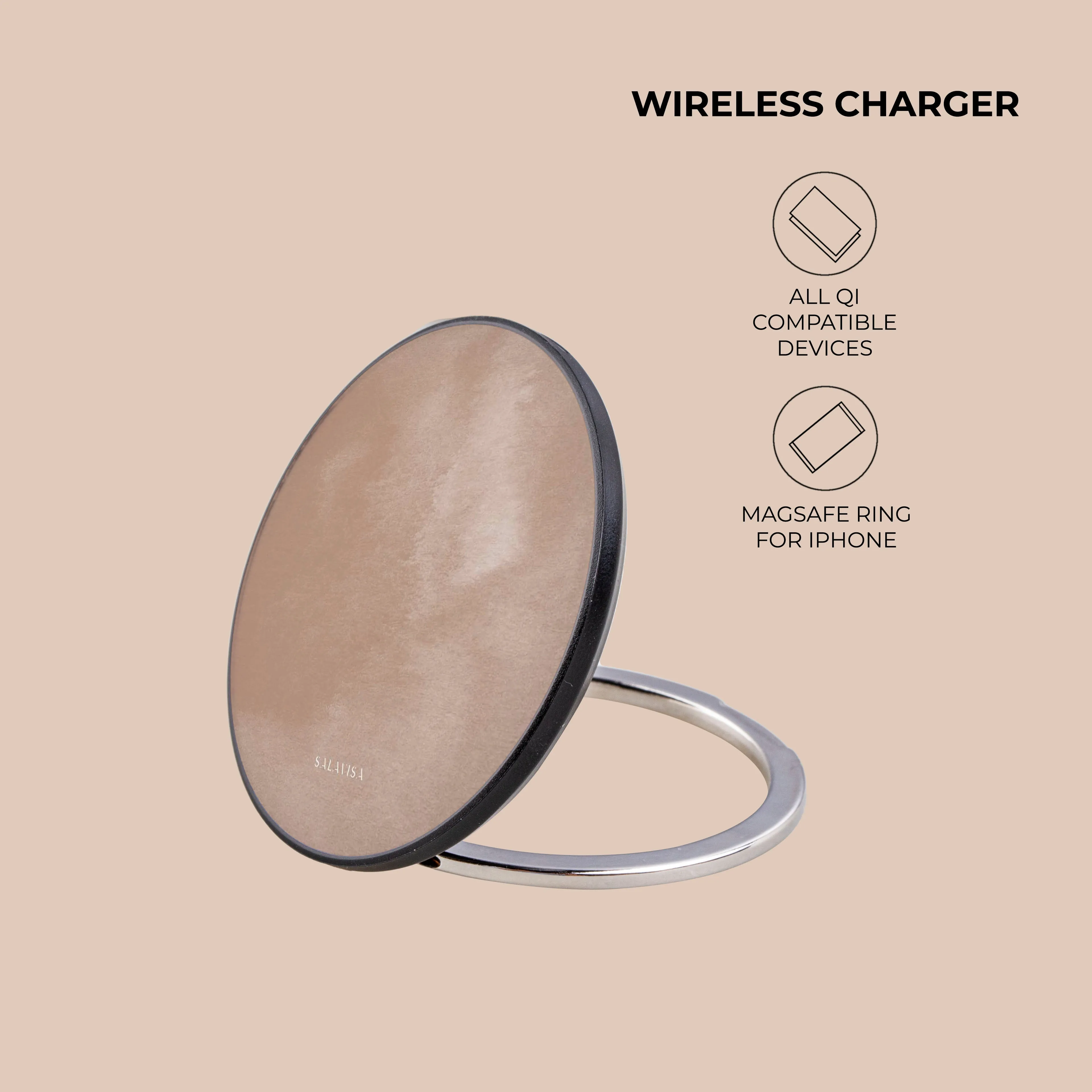 Old Rose Watercolor Wireless Charger