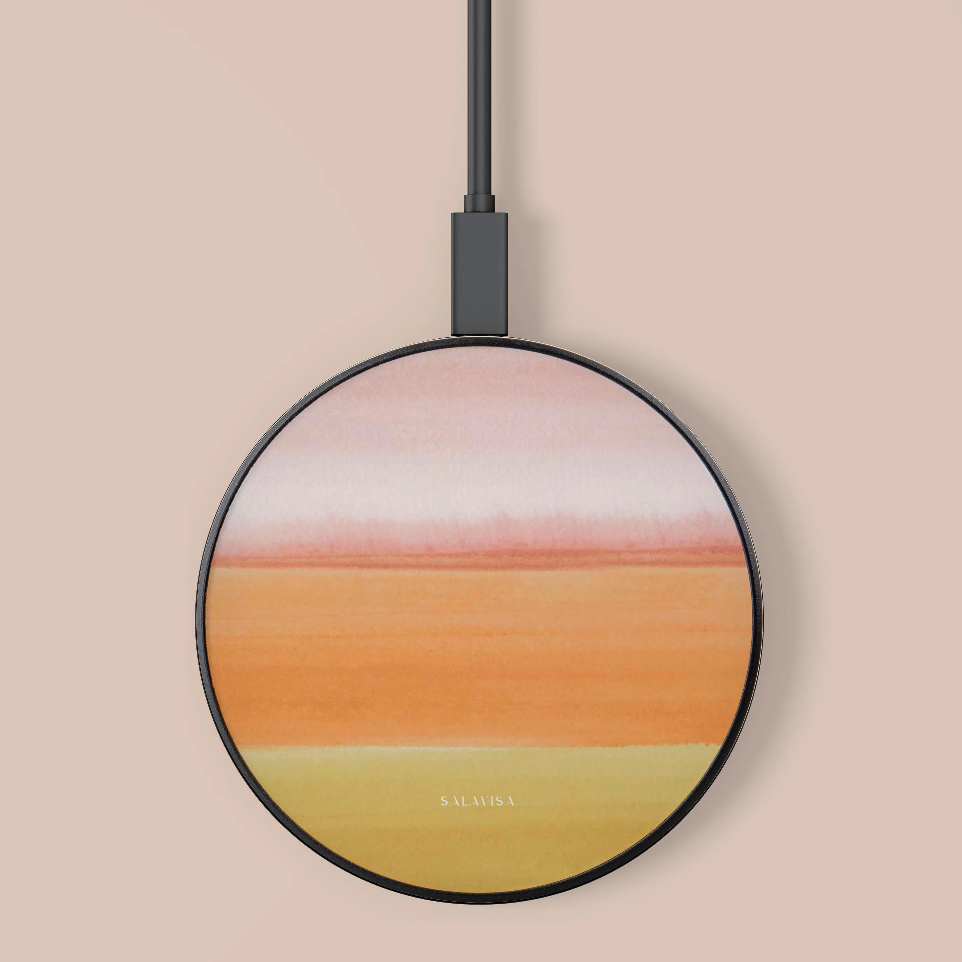 Orange Sunset Tie Dye Wireless Charger