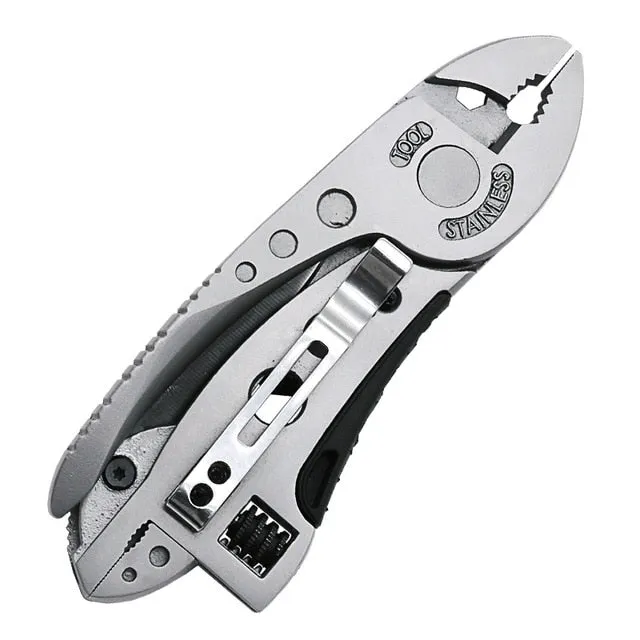 Outdoor Multipurpose Tool Lightweight Compact Locking Stainless Steel