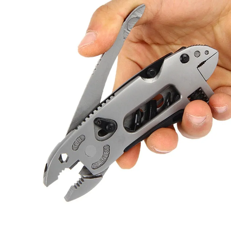 Outdoor Multipurpose Tool Lightweight Compact Locking Stainless Steel