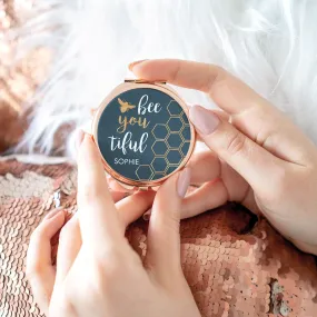 Personalised Bee You Tiful Rose Gold Mirror