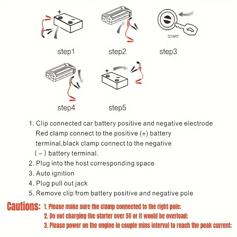 Portable Emergency Starter for Car Battery Ignition