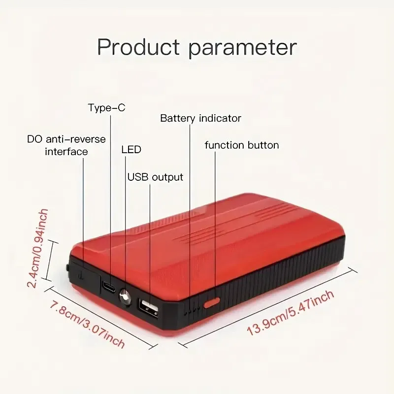 Portable Emergency Starter for Car Battery Ignition